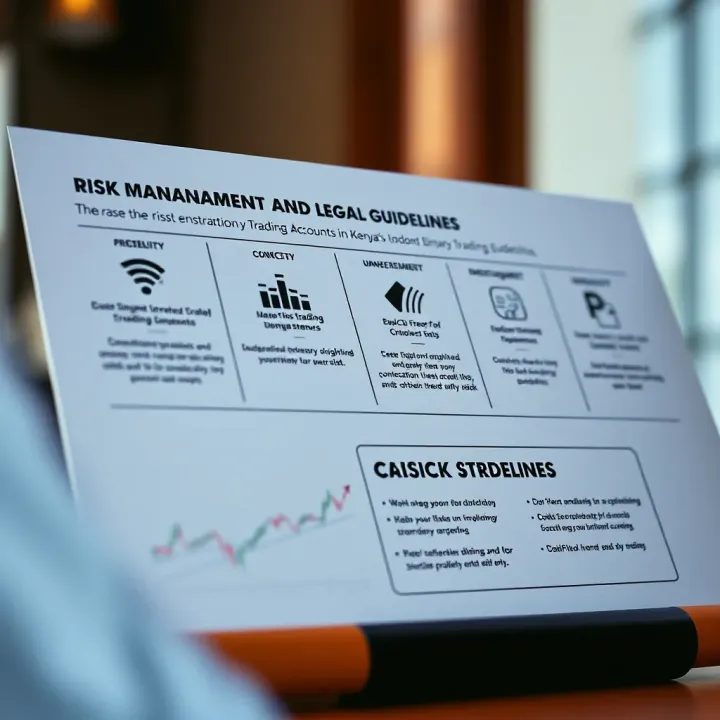 Risk Management and Legal Guidelines for Binary Trading in Kenya Graphic showing risk management strategies and legal considerations for binary trading in Kenya