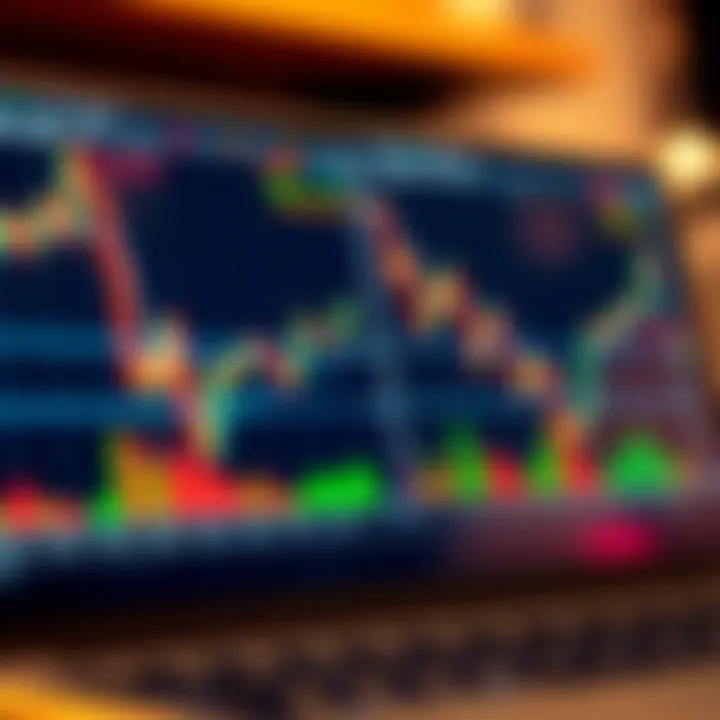 Illustration of bullish and bearish chart patterns showing trend continuation signals on financial graphs