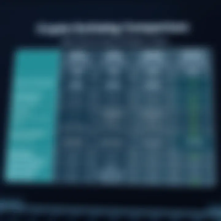 Comparison chart highlighting features, fees, and security measures of popular crypto exchanges used in Kenya