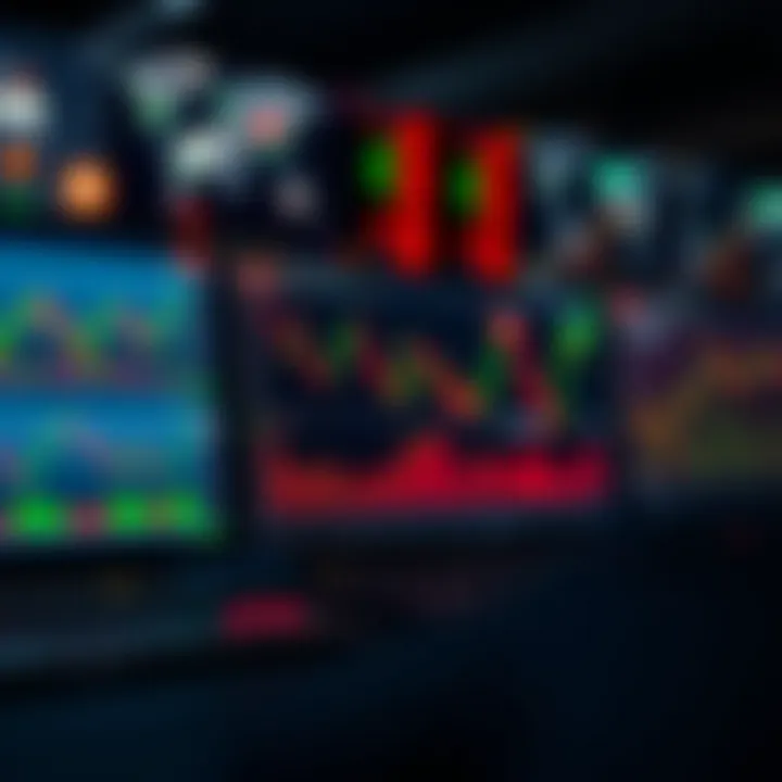 Overview of Forex Trading Platforms and Tools Illustration showing different forex trading platforms with charts and currency symbols