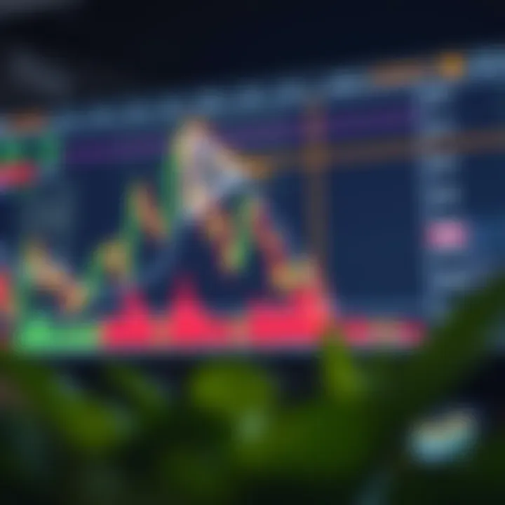 Forex price chart displaying a symmetrical triangle pattern indicating price consolidation before breakout