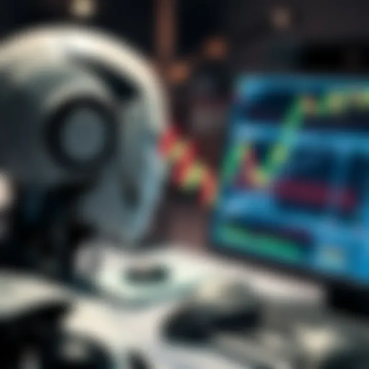 Automated software analyzing forex charts with candlestick patterns and trend lines