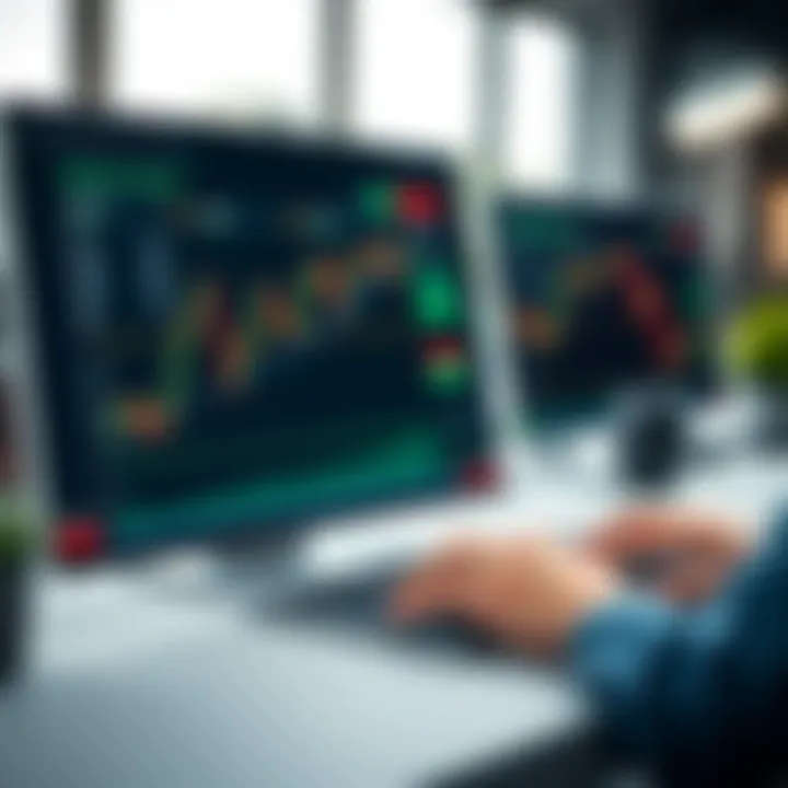 Illustration of a digital trading platform interface with options and risk management tools