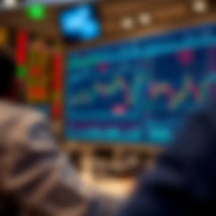Digital screen showing popular forex trading platforms with currency pairs and real-time market data