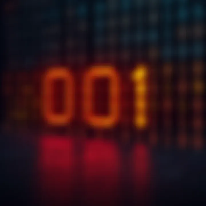 Diagram illustrating the binary numbering system showcasing digits zero and one