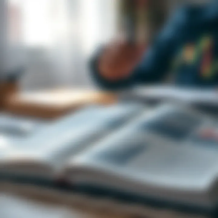 Open forex trading book with graphs and charts on pages