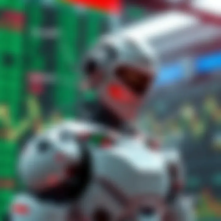 Conceptual diagram illustrating how binary trading bots operate with market data