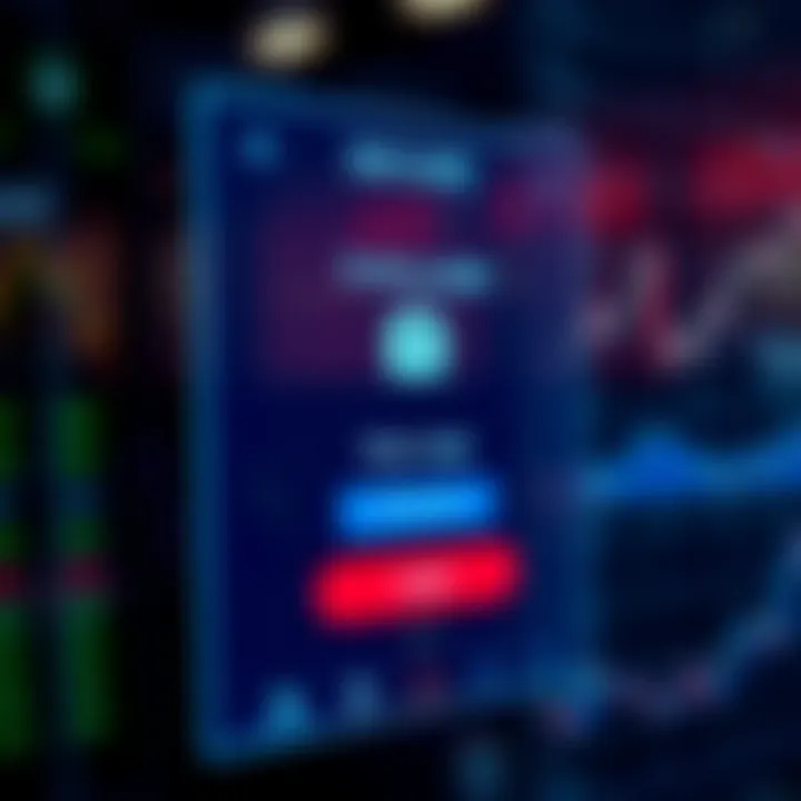 Secure login interface for binary options trading platform