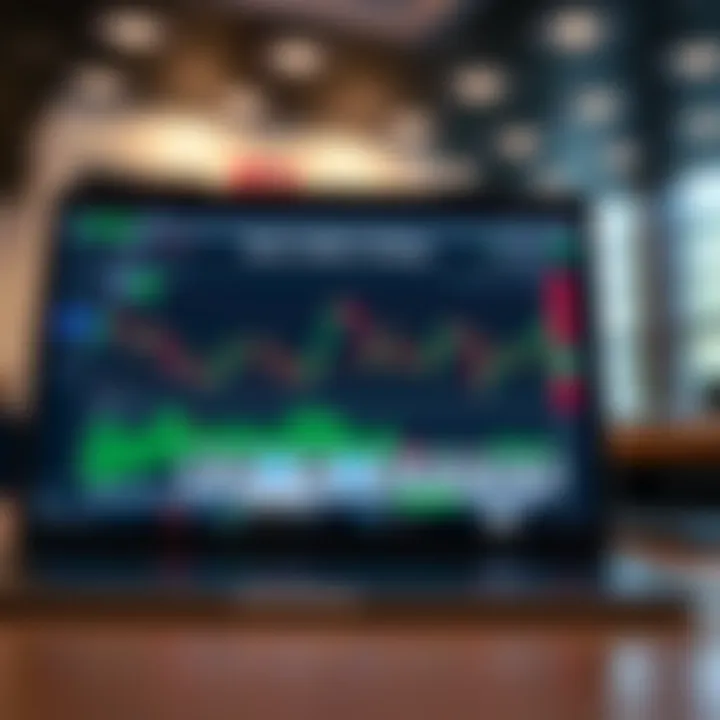 Diagram illustrating the basic concept of binary option trading with financial charts and decision points