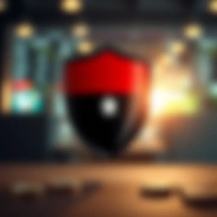 Illustration of a shield symbolizing protection against scams in binary options trading