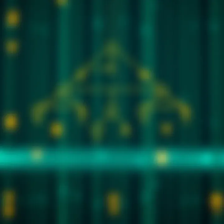 Diagram illustrating the hierarchical structure of a binary tree with nodes connected by branches