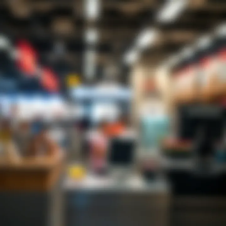 Diagram illustrating the operational flow of a cashier binary system in a retail environment