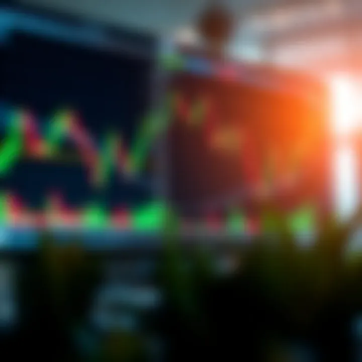 Illustration of various chart patterns such as head and shoulders, double top, and triangles on stock market graphs