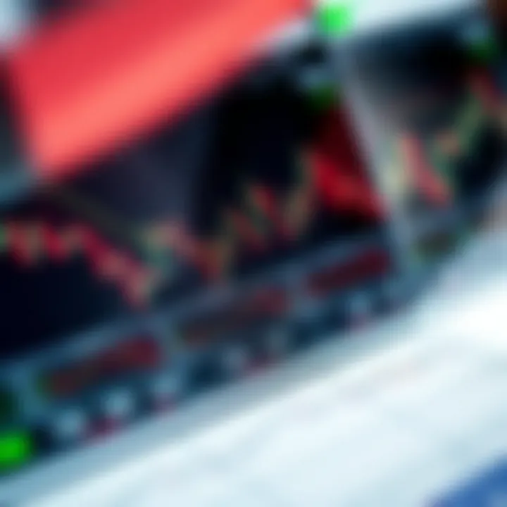 Displaying various chart timeframes and technical indicators used for forex market analysis