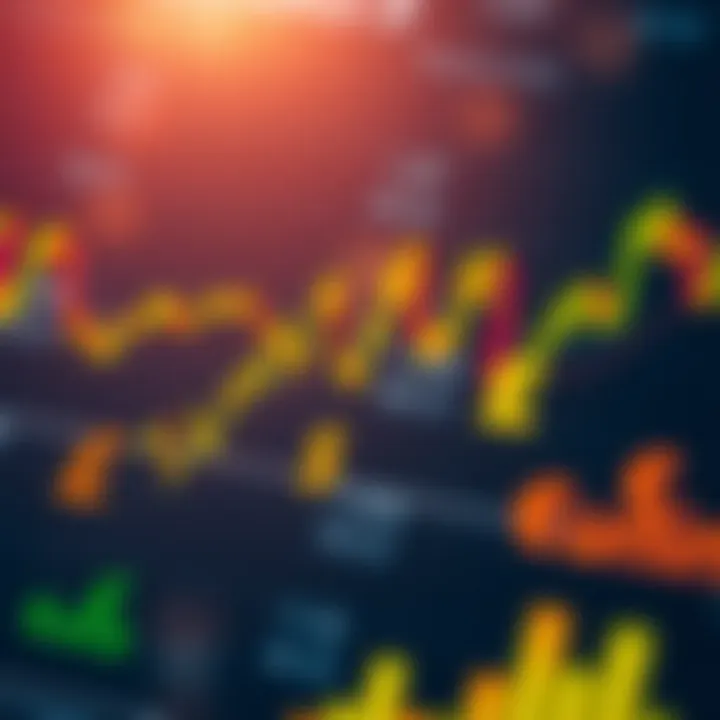 Currency Exchange Rate Fluctuations in Forex Trading Graph depicting currency exchange rates fluctuating over time with major currency symbols
