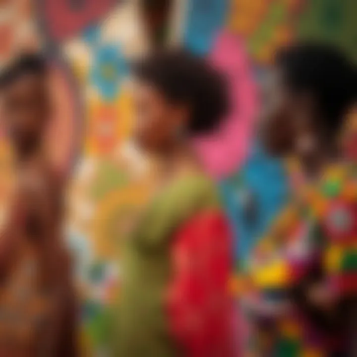 Colorful abstract art symbolizing gender diversity and cultural acceptance in Kenya