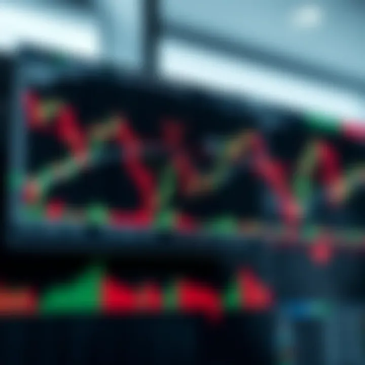 Visual guide showing breakout signals from trading patterns with arrows highlighting entry points on a candlestick chart