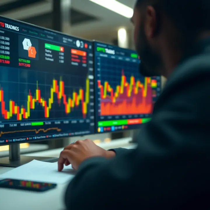 User-friendly crypto trading interface displaying charts and transaction options