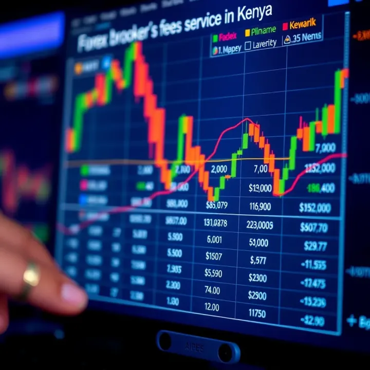 Graph showing comparison of forex broker fees and services in Kenya