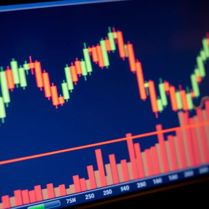 Chart showing bullish engulfing candlestick pattern indicating a potential upward trend