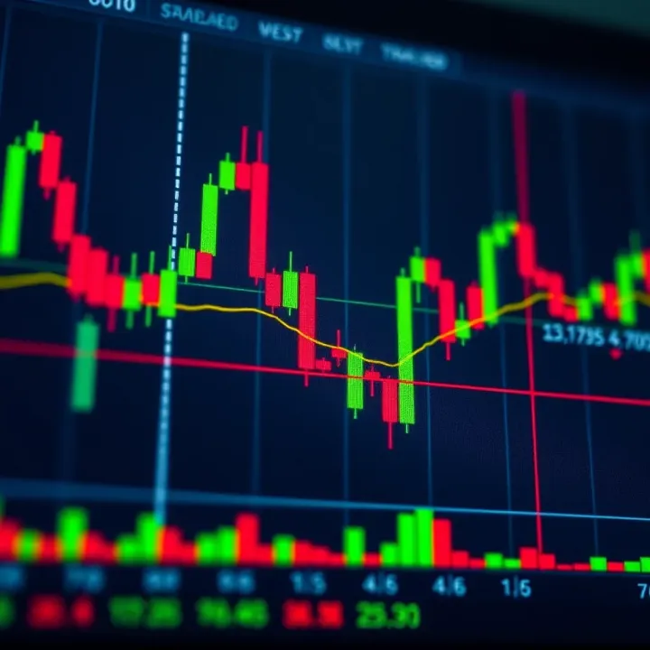 Bullish and bearish chart patterns illustrating price reversal trends on a candlestick chart