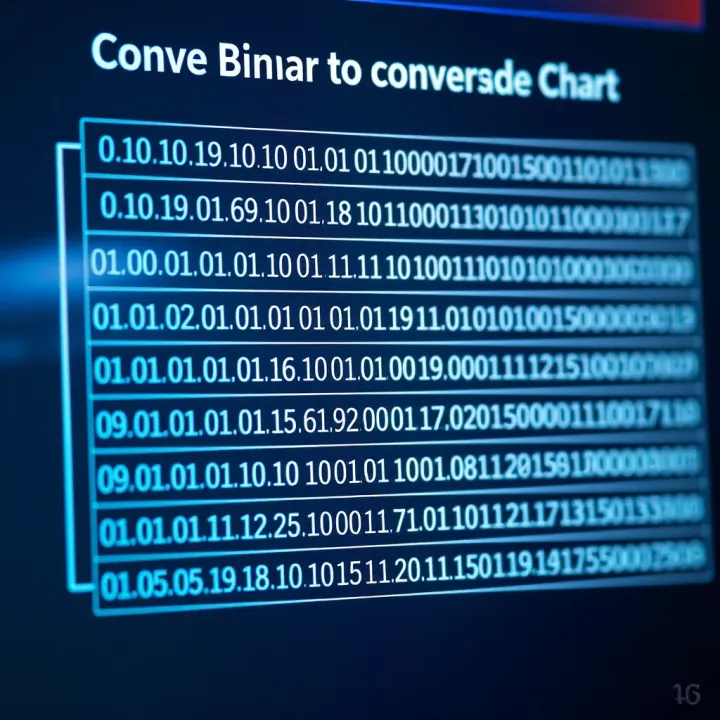 Diagram illustrating conversion from binary digits to hexadecimal characters