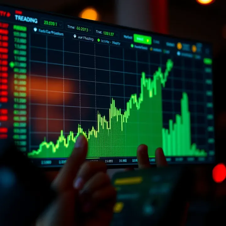 Graph showing growth in investment portfolio from copy trading