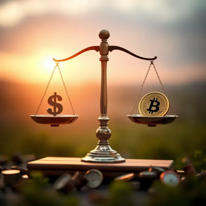 Risk Management Approaches in Binary Options Conceptual illustration of risk management techniques with balance scale and currency symbols