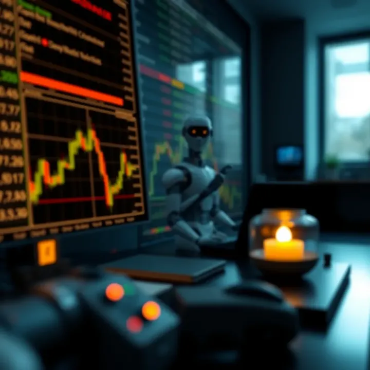 Risk Management Techniques for Binary Trading Bots Visual representation of risk management strategies for binary bots including stop-loss and investment limits