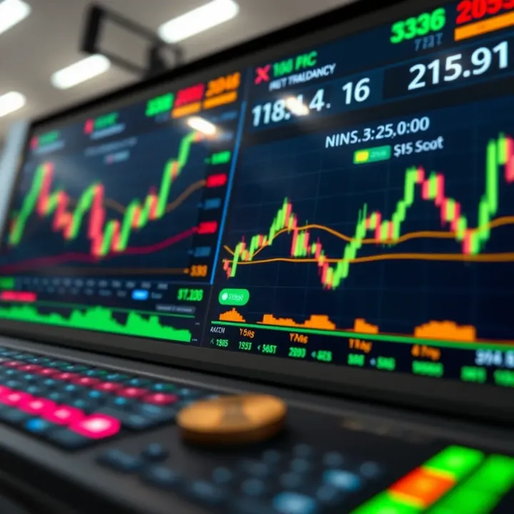 Digital currency trading platform showing market data and currency pairs
