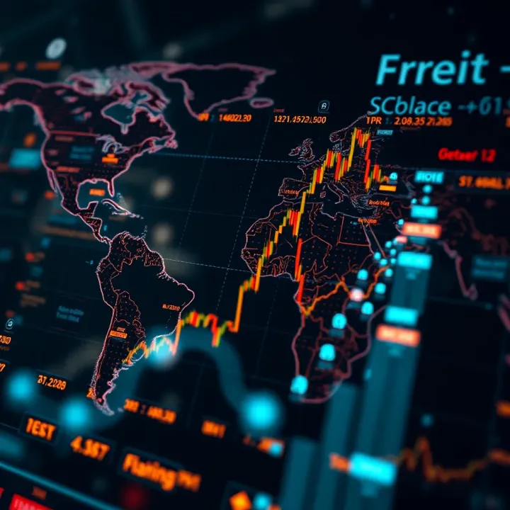 Global currency exchange with interconnected financial hubs