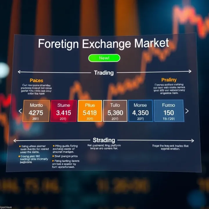 Diagram illustrating the structure of the foreign exchange market with currency pairs and trading platforms