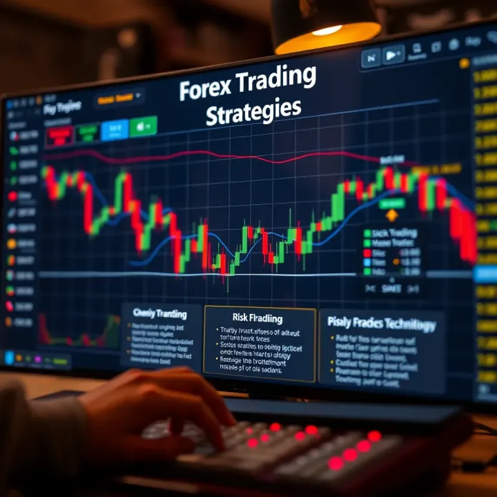 Diagram illustrating key forex trading strategies and risk management techniques