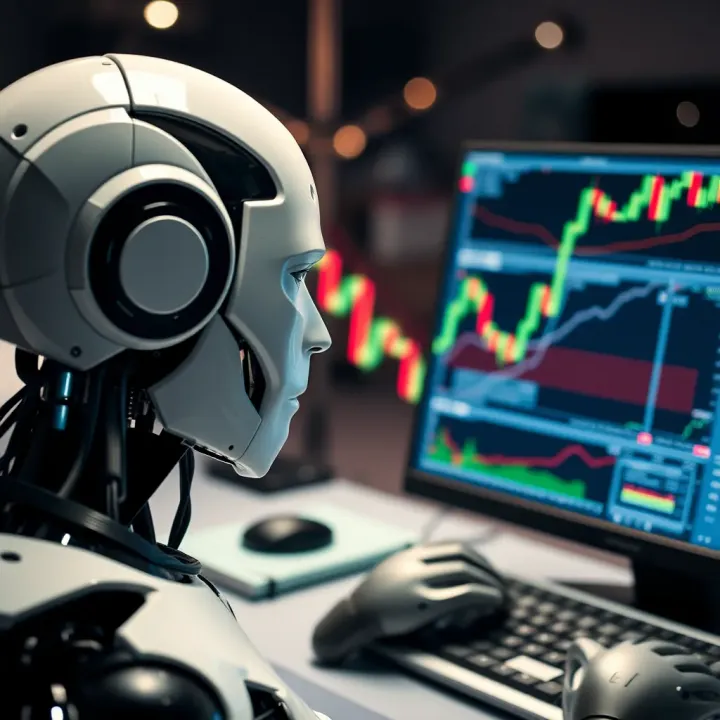 Automated software analyzing forex charts with candlestick patterns and trend lines