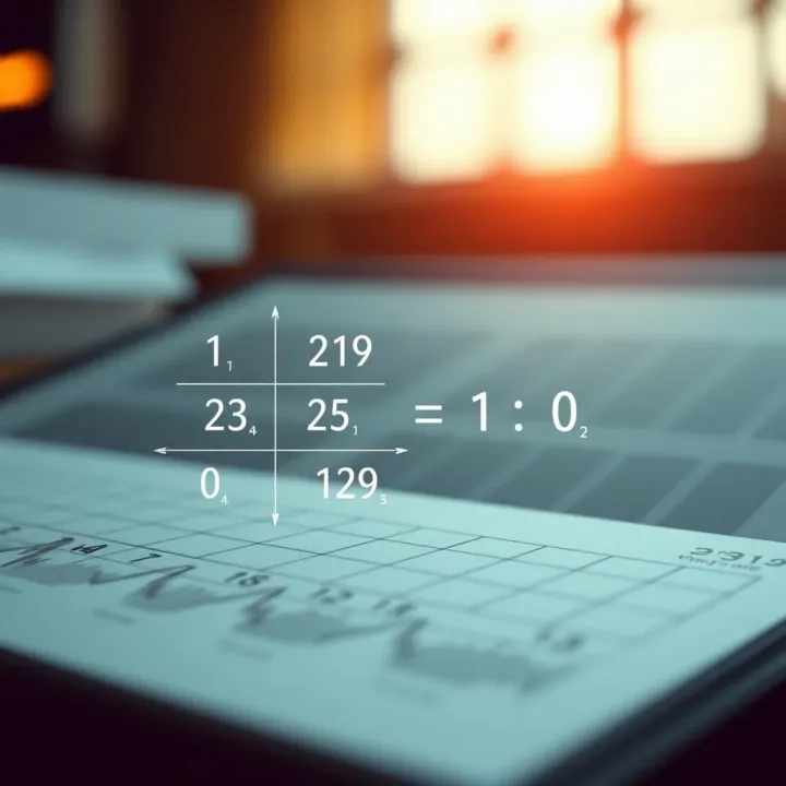 Diagram showing division of a decimal number by two with remainders to illustrate binary conversion