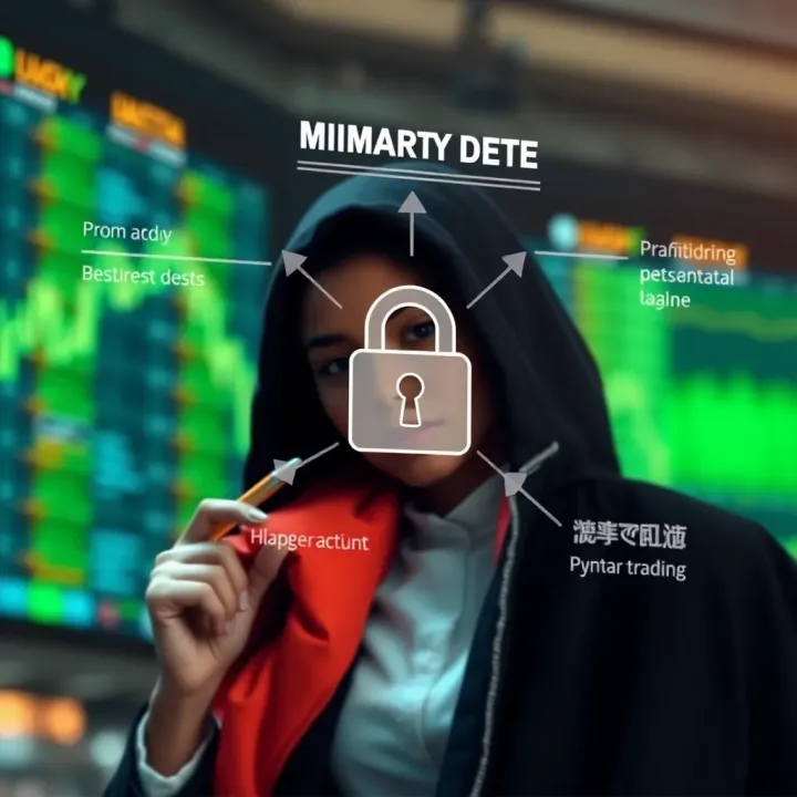 Safeguarding Personal Data Against Binary Scam Threats Graphic depicting secure practices to protect personal and financial information in digital trading