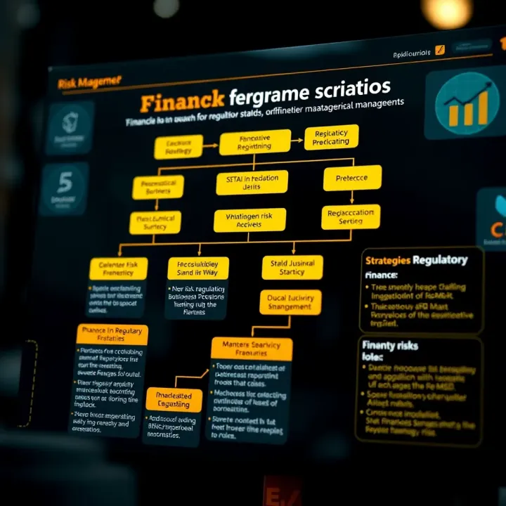 Flowchart illustrating strategies and regulatory roles in managing business financial risks in Kenya