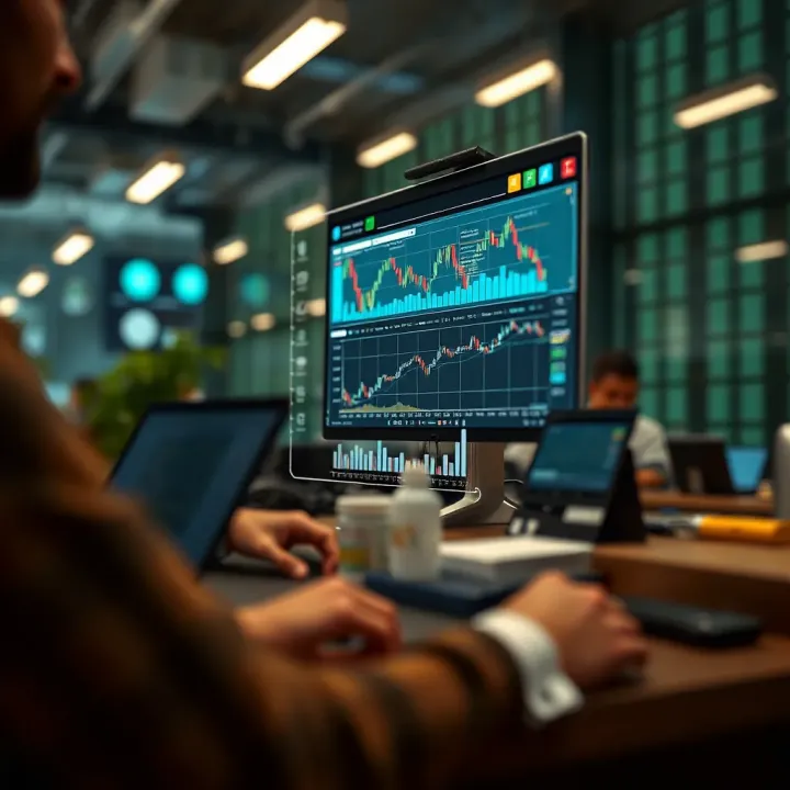 Illustration of digital tools and technologies supporting risk assessment and monitoring in a dynamic business environment