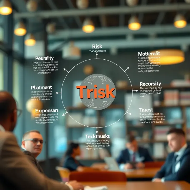 Conceptual diagram showing risk management enhancing trust among stakeholders in Kenyan businesses