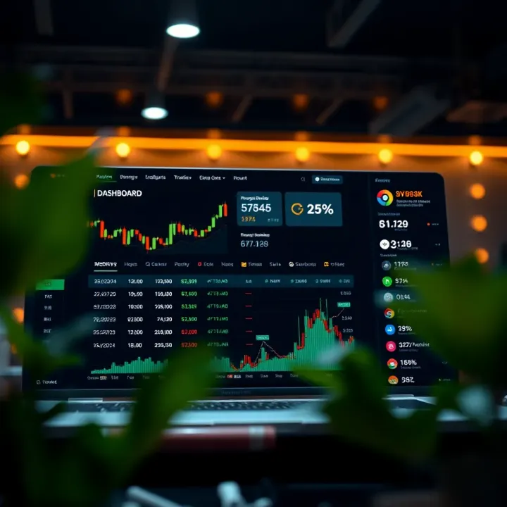 Dashboard view of binary trading account showing account details