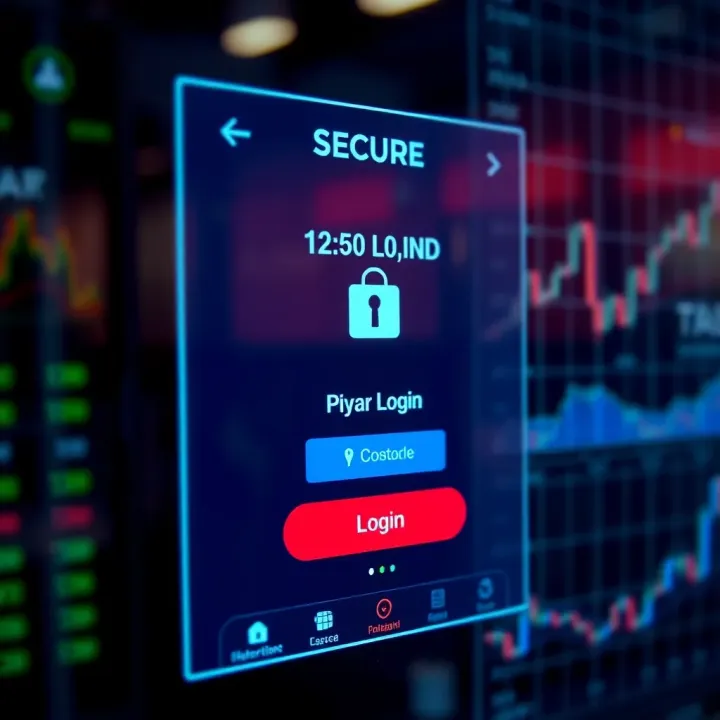Secure login interface for binary options trading platform