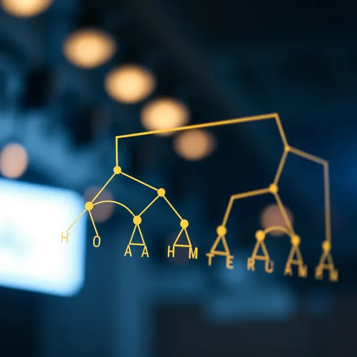 Diagram illustrating the hierarchical structure of a binary tree with nodes and branches
