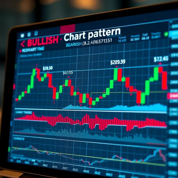 Visual guide showing how to identify bullish and bearish chart patterns in trading