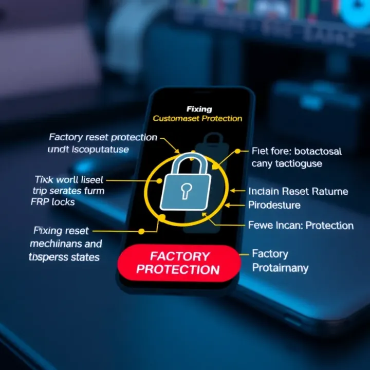 Factory Reset Protection Mechanism Overview Diagram illustrating Factory Reset Protection mechanism on a smartphone