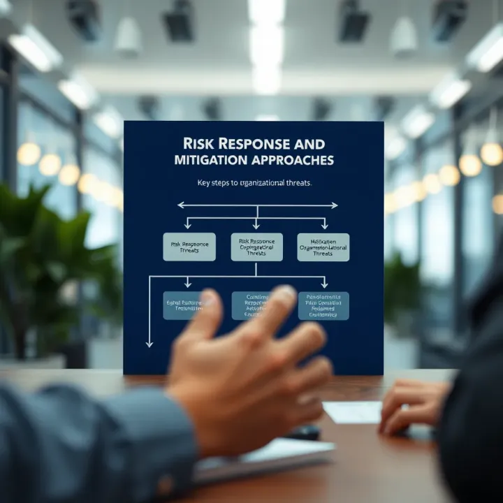 Risk Response and Mitigation Approaches Flowchart showing risk response strategies to mitigate organizational threats