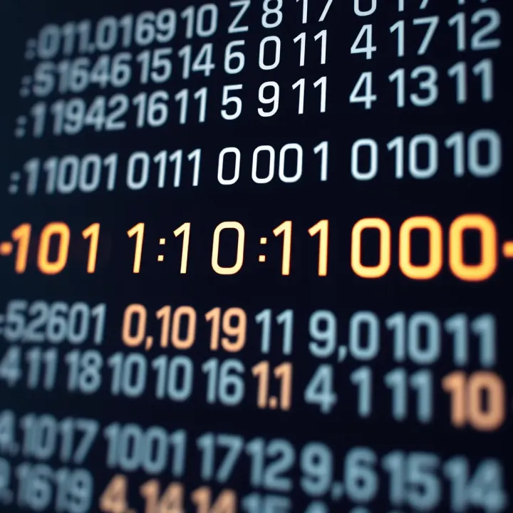 Illustration demonstrating multiplication of binary digits using the shift-and-add technique