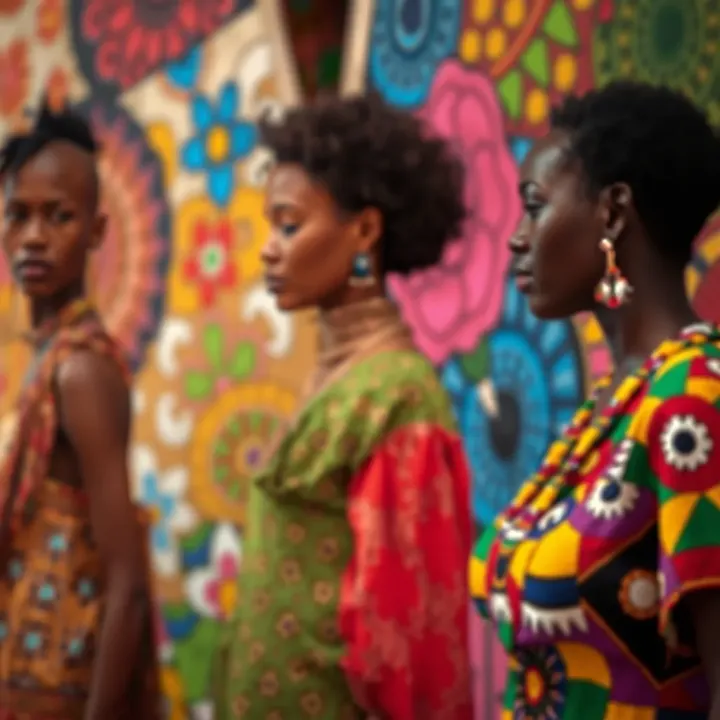 Colorful abstract art symbolizing gender diversity and cultural acceptance in Kenya