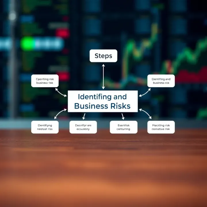 Diagram illustrating the flow of identifying and assessing business risks