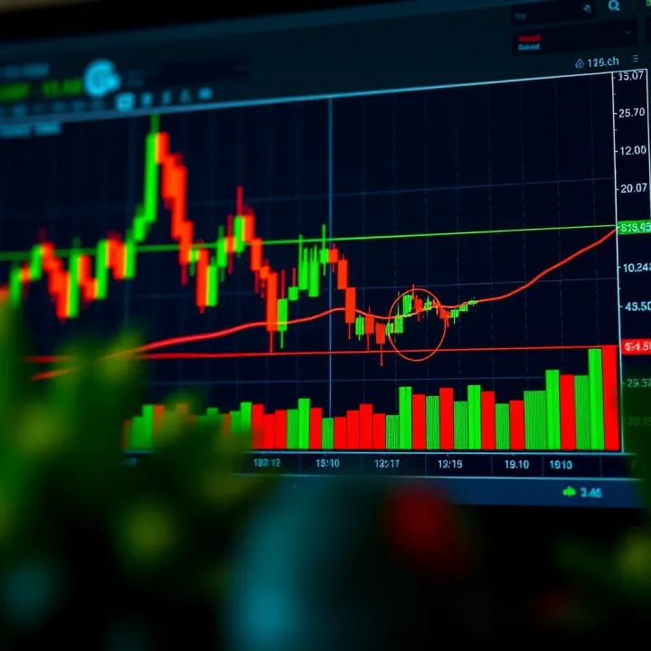 Chart displaying classic bullish and bearish trading patterns on financial market graph