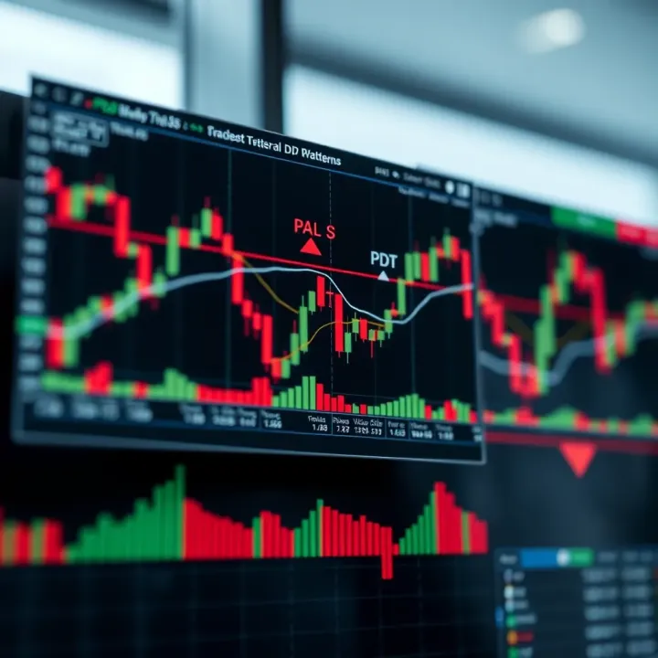 Visual guide showing breakout signals from trading patterns with arrows highlighting entry points on a candlestick chart